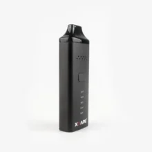Vaporizador herbal marca Xvape Avant color negro con boquilla vista Lateral