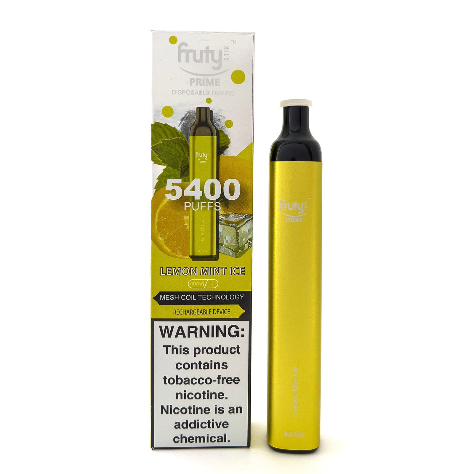 Fruty Vape 5400 - Lemon Mint Ice (Vape Desechable/5400puffs)