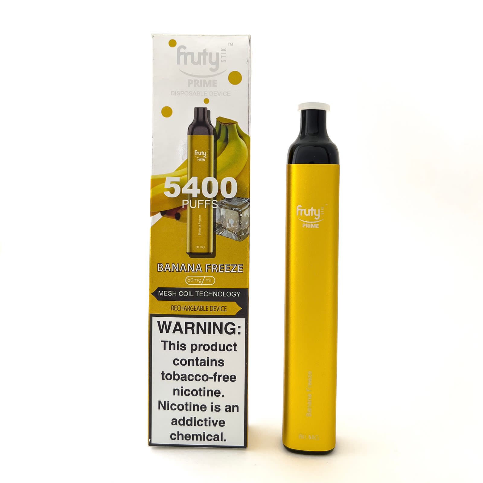 Fruty Vape 5400 - Banana Freeze (Vape Desechable/5400puffs)