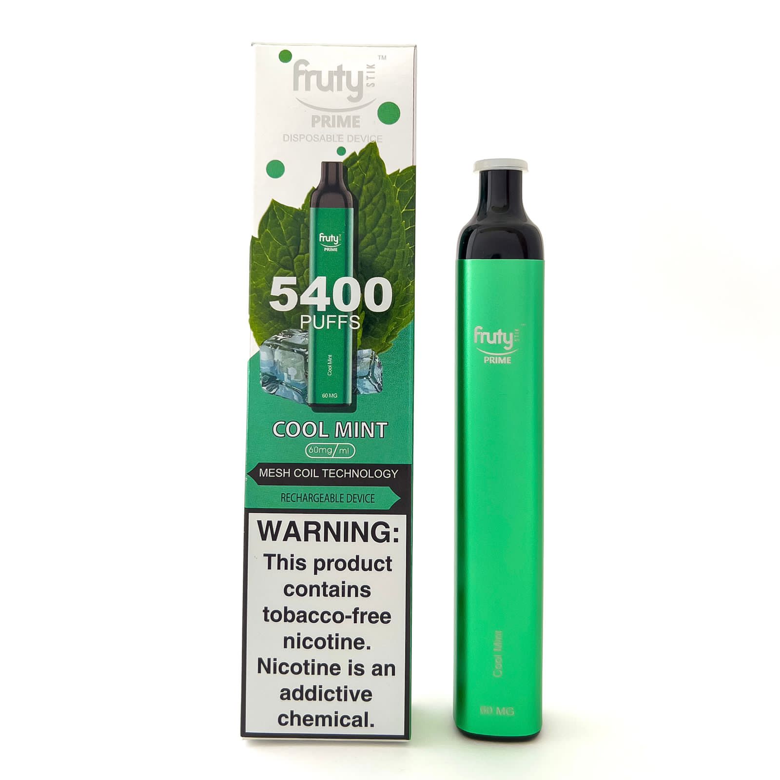 Fruty Vape 5400 - Cool Mint (Vape Desechable/5400puffs)