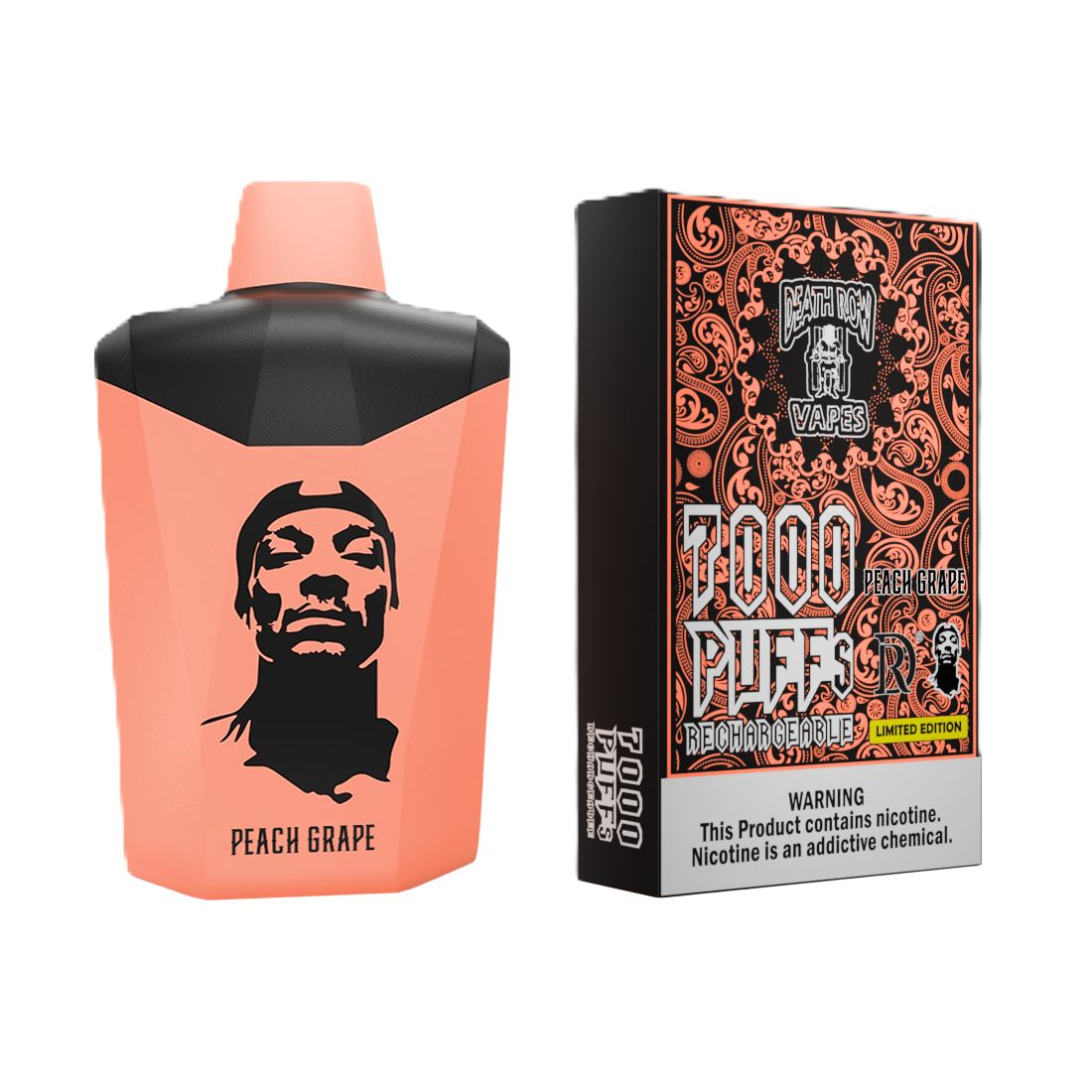 Snoop Dogg - Death Row 7000 Peach Grape - (Vape Desechable 7000puffs)