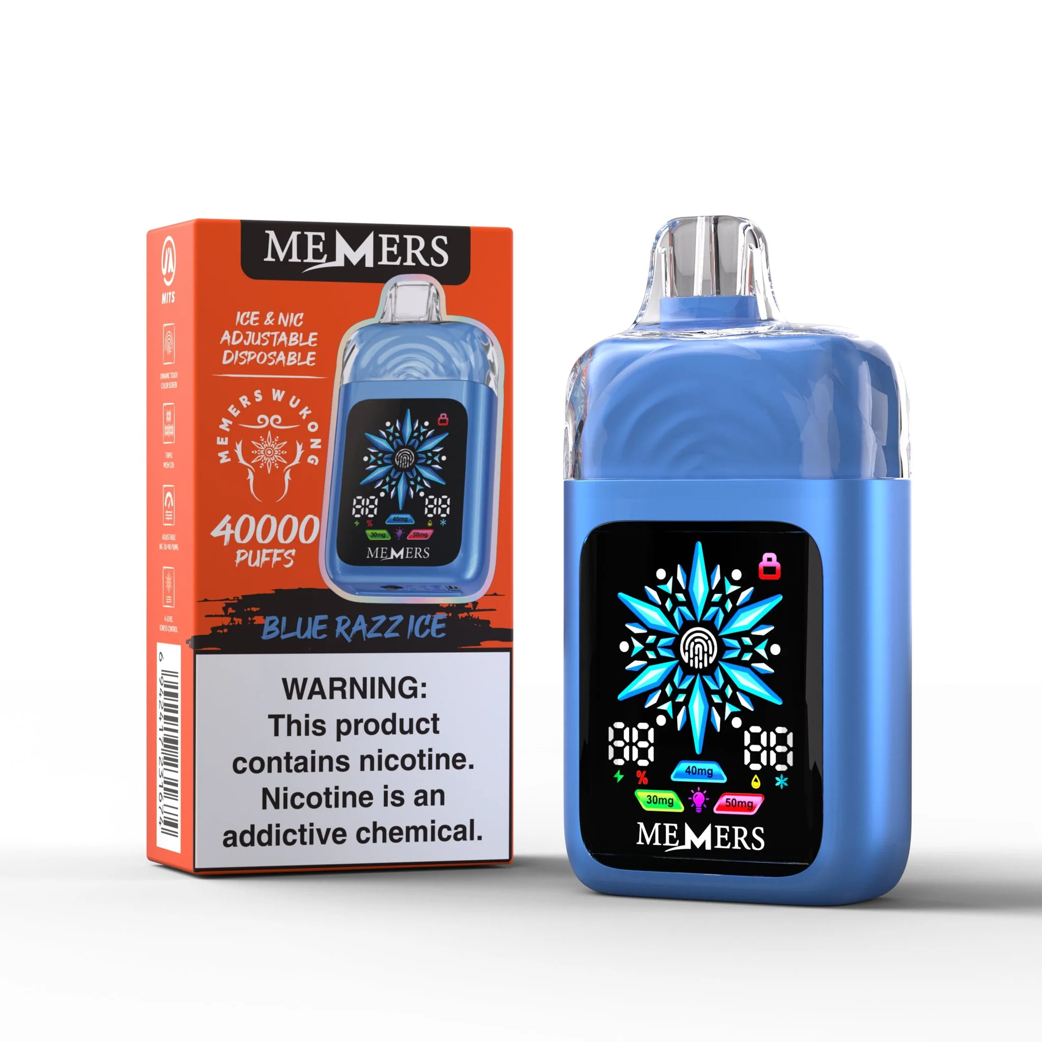 Memers Wukong 40000 - Blue Razz Ice (Vape Desechable 40000 Puffs)