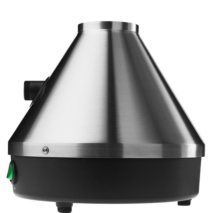 Vaporizador herbal marca Storz & Bickel Volcano Classic vista lateral color silver