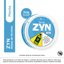 Zyn menta Nicotine Pouches en Vapor Soul Medellín - Formato discreto